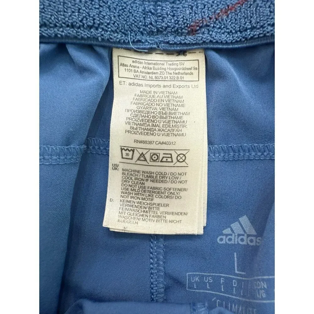 Adidas Climalite Men's Blue Drawstring Athletic Shorts Size Large
